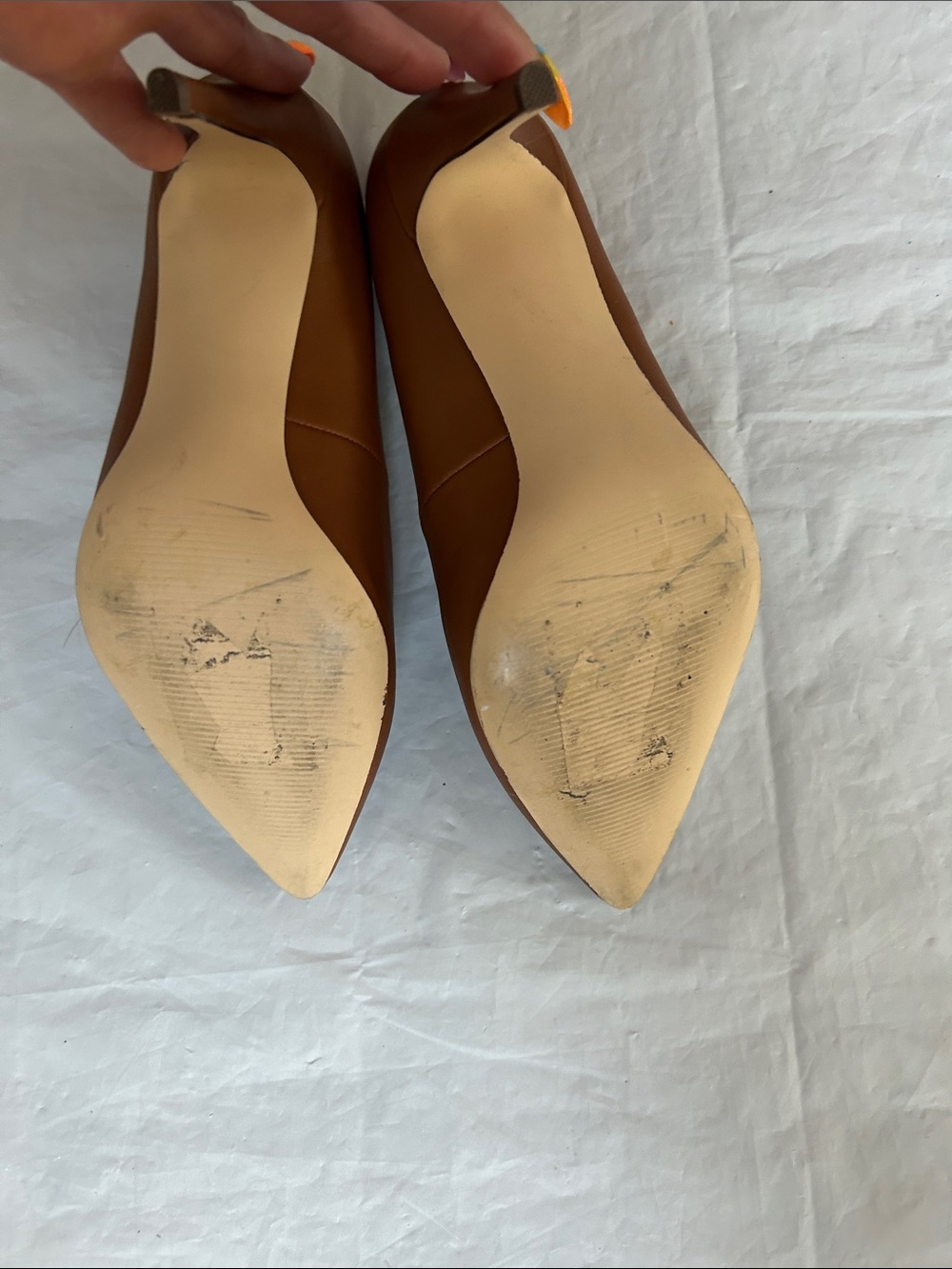 14th & Union Tan Pointed-Toe Pumps - Picture 5 of 8
